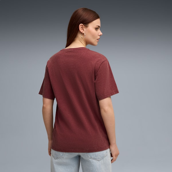 ESS ELEVATED Wash Tee Women, Ruby Shimmer, extralarge