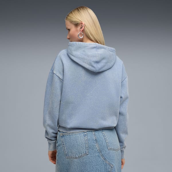ESS ELEVATED Wash Hoodie Women, Cool Blue, extralarge