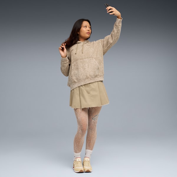 ESS ELEVATED Wash Hoodie Women, Ice Coffee, extralarge