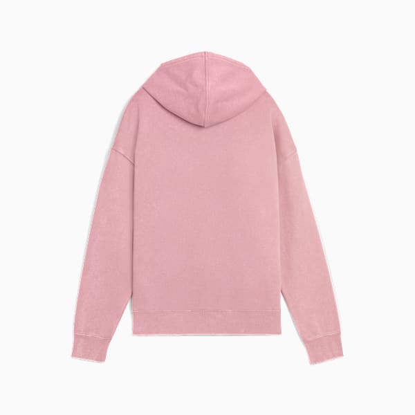 Sudadera con capucha desteñida ESS ELEVATED para mujer, Poised Pink, extralarge