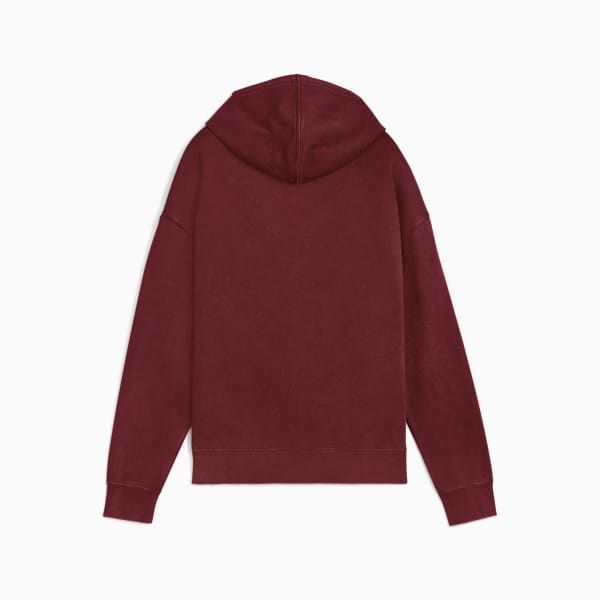 ESS ELEVATED Wash Hoodie Women, Ruby Shimmer, extralarge