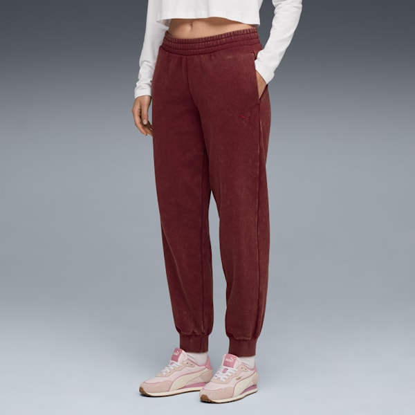 ESS ELEVATED Wash Sweatpants Women, Ruby Shimmer, extralarge
