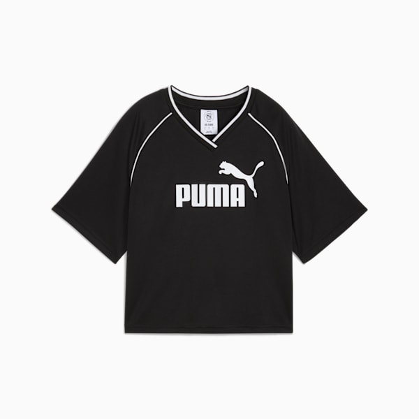 Essentials Relaxed Football Jersey Women, PUMA Black, extralarge
