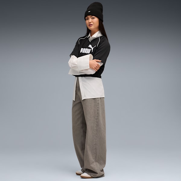 Essentials Relaxed Football Jersey Women, PUMA Black, extralarge