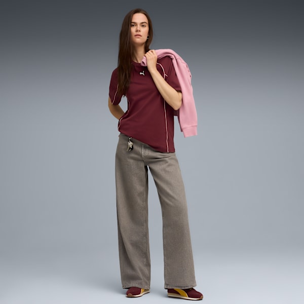 PUMA Sport Relaxed Tee Women, Ruby Shimmer, extralarge