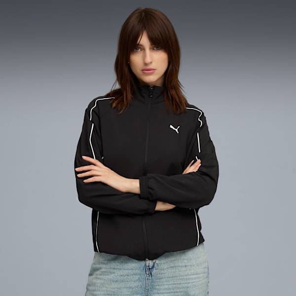 PUMA Sport Woven Full-Zip Jacket Women, PUMA Black, extralarge