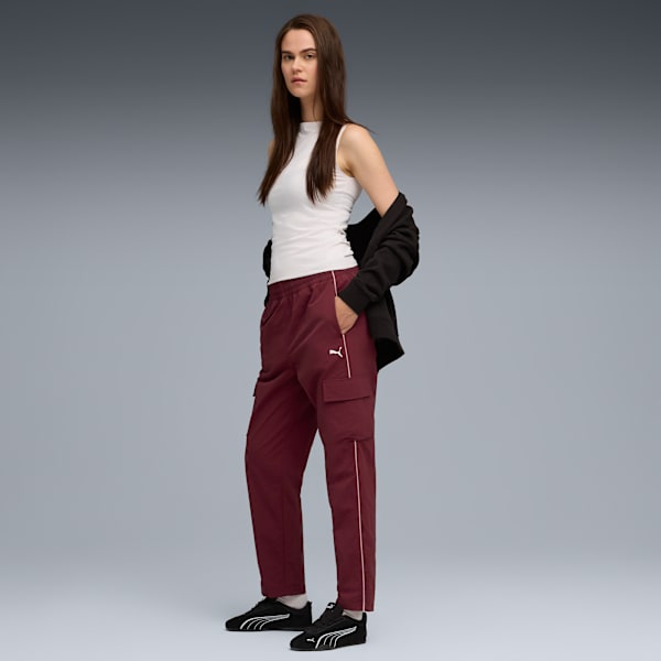 Pantalon cargo tissé PUMA Sport Femme, Ruby Shimmer, extralarge