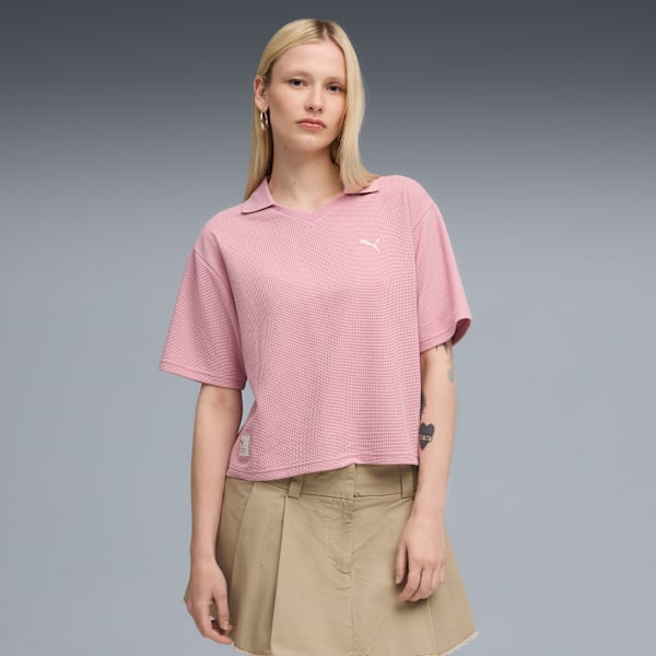 PUMA Class Relaxed Polo Tee Women, Poised Pink, extralarge