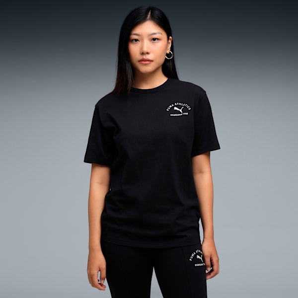 PUMA CLASS Women's Relaxed Cotton Tee, PUMA Black, extralarge-IND