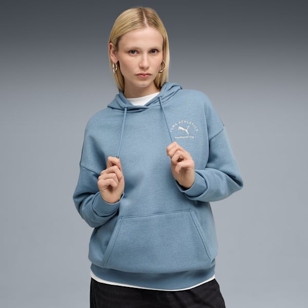 PUMA Class Relaxed Hoodie Women, Cool Blue, extralarge