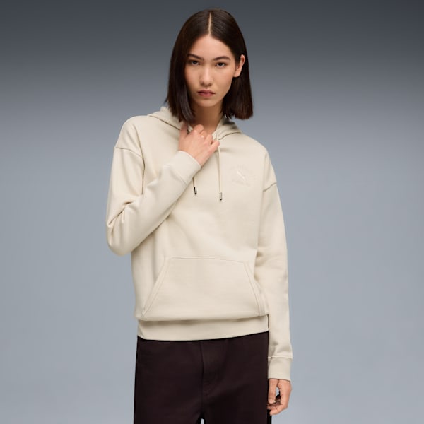 Chandail à capuchon décontracté PUMA Class Femme, Alpine Snow, extralarge