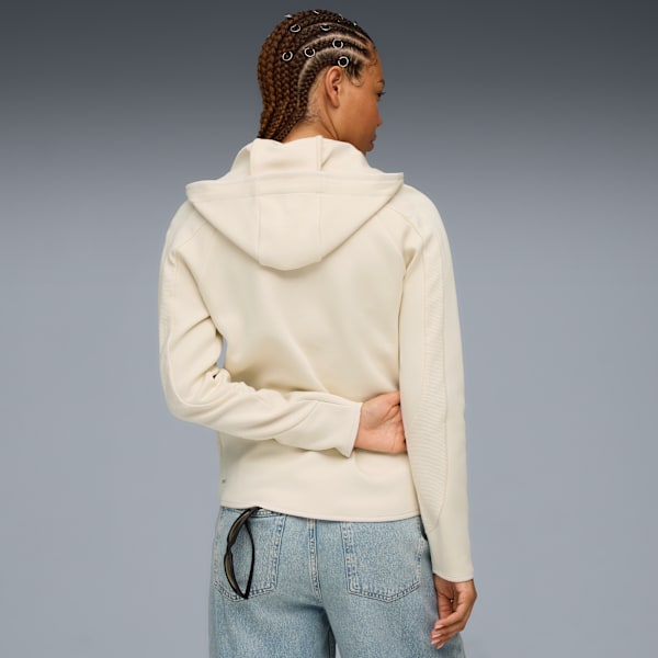 Evostripe Full-Zip Hoodie Women, Alpine Snow, extralarge