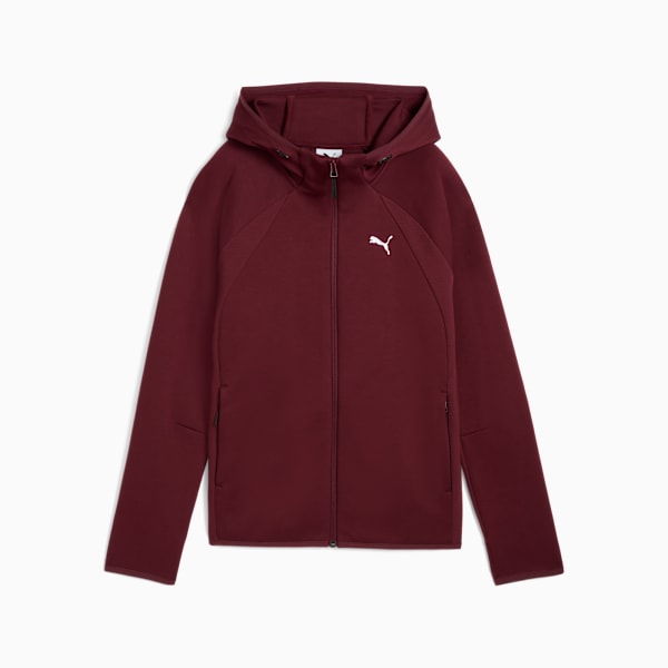 Evostripe Full-Zip Hoodie Women, Ruby Shimmer, extralarge