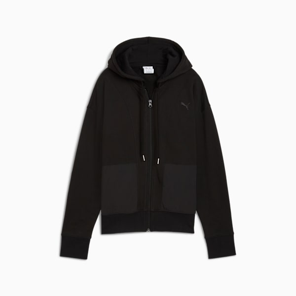 HER Relaxed Full-Zip Hoodie Women, PUMA Black, extralarge