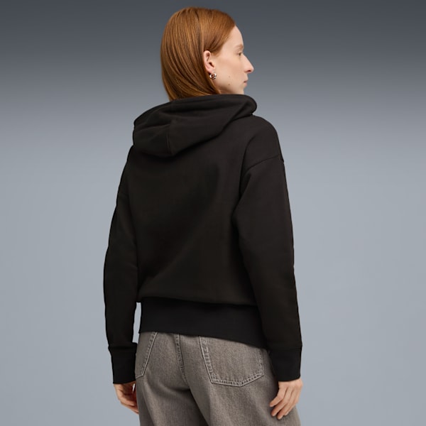 HER Relaxed Full-Zip Hoodie Women, PUMA Black, extralarge