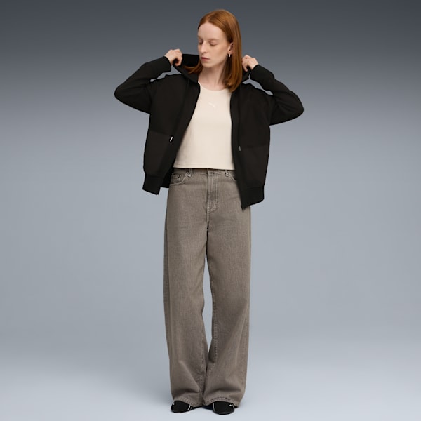 HER Relaxed Full-Zip Hoodie Women, PUMA Black, extralarge