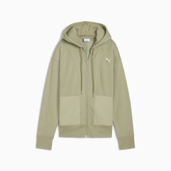 HER Relaxed Full-Zip Hoodie Women, Lux Army, extralarge