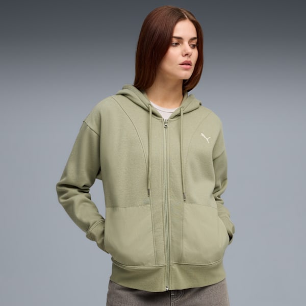HER Relaxed Full-Zip Hoodie Women, Lux Army, extralarge