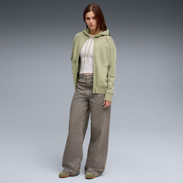 HER Relaxed Full-Zip Hoodie Women, Lux Army, extralarge