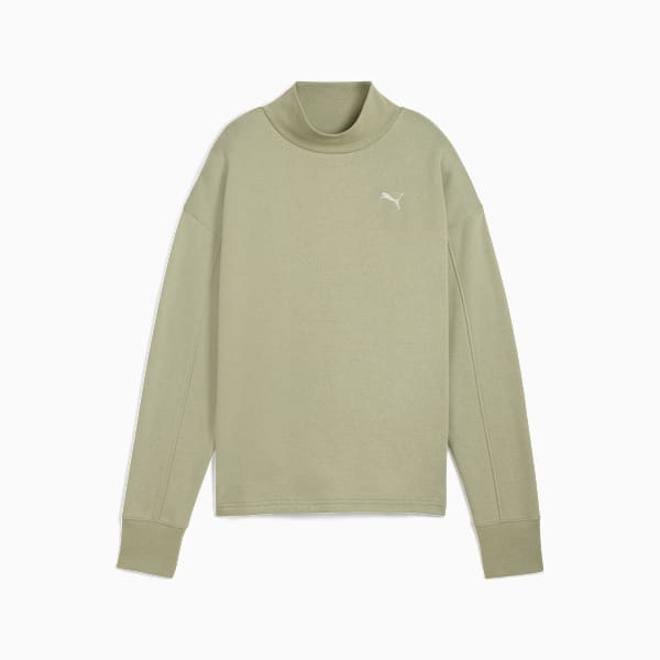 HER Women's Relaxed Fit Crew Sweatshirt, Lux Army, extralarge-IND
