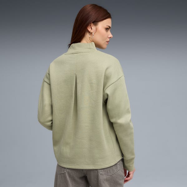 HER Women's Relaxed Fit Crew Sweatshirt, Lux Army, extralarge-IND