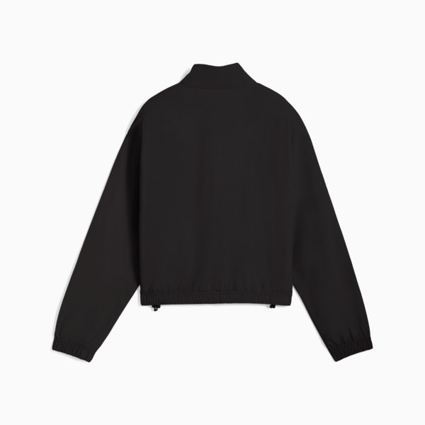Chandail à col rond décontracté HER à fermeture éclair mi-longueur Femme, PUMA Black, extralarge