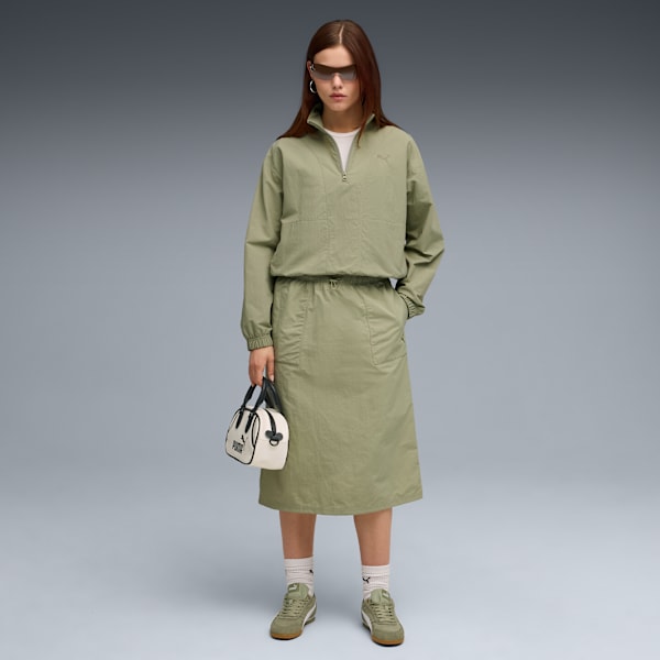 HER Relaxed Half-Zip Crew Women, Lux Army, extralarge