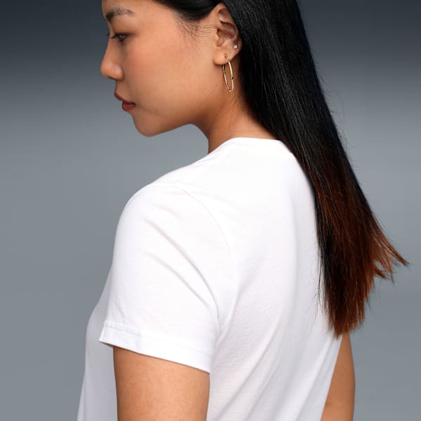 House of Graphics Women’s Crew Neck Cotton Tee, PUMA White, extralarge-IND