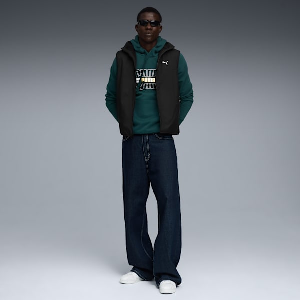 PUMA Essentials Logo Lab Men's Fleece Hoodie, Green Terrain, extralarge