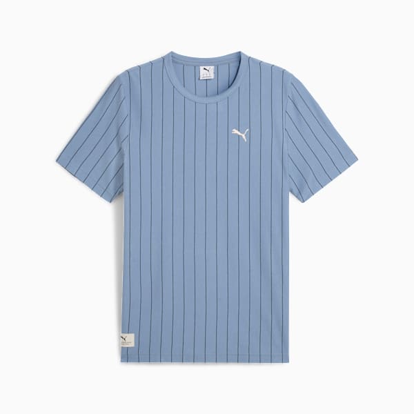 PUMA CLASS Men’s Striped Cotton Tee, Cool Blue, extralarge-IND