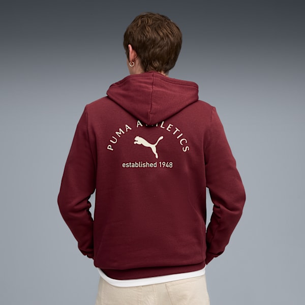 PUMA CLASS Graphic Hoodie Men, Ruby Shimmer, extralarge