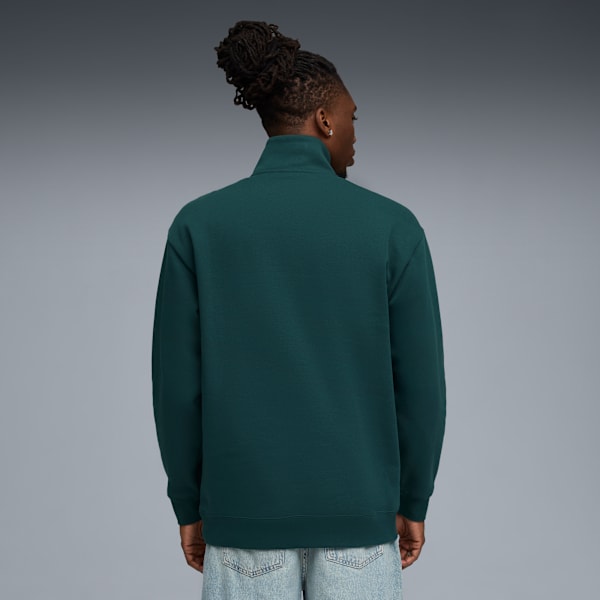 PUMA Class Men's Half Zip Sweater, Green Terrain, extralarge-IND