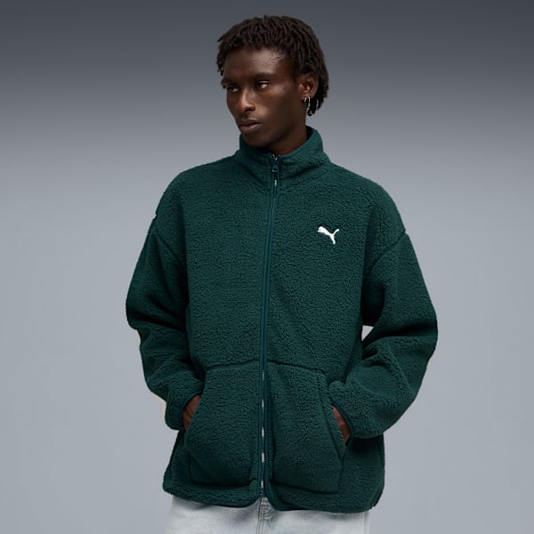 ESS ELEVATED Sherpa Full-Zip Men, Green Terrain, extralarge