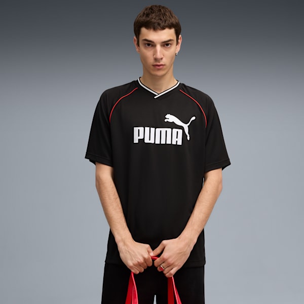PUMA Essentials Men's Soccer Jersey, PUMA Black, extralarge
