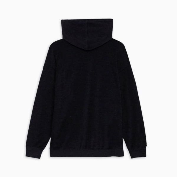 メンズ パイル リラックス フーディー, PUMA Black Heather, extralarge-JPN