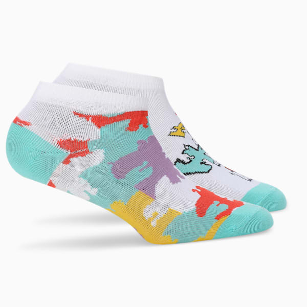 Puzzle Socks Pack of 2, Blue Turquoise, extralarge-IND