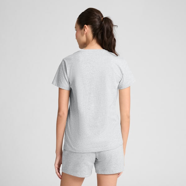 Essentials Small Logo Tee, Light Gray Heather, extralarge