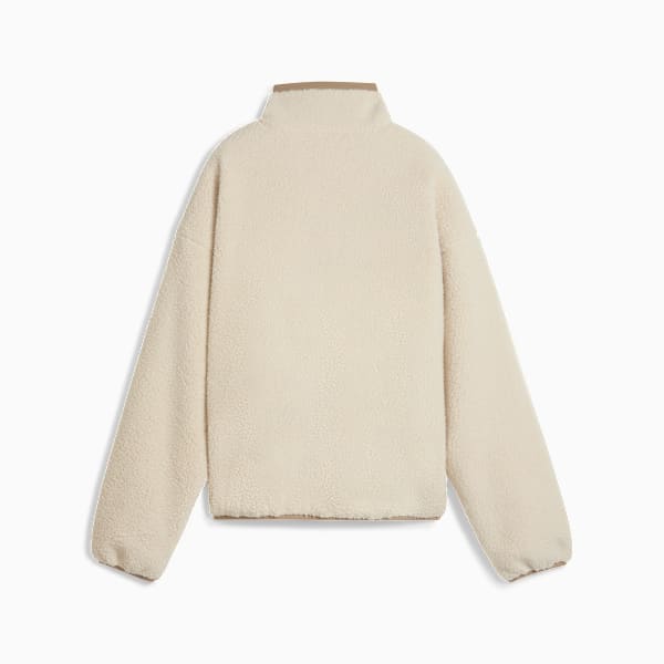 Women's Relaxed Fit Reversible Sherpa Jacket, Alpine Snow, extralarge-IND