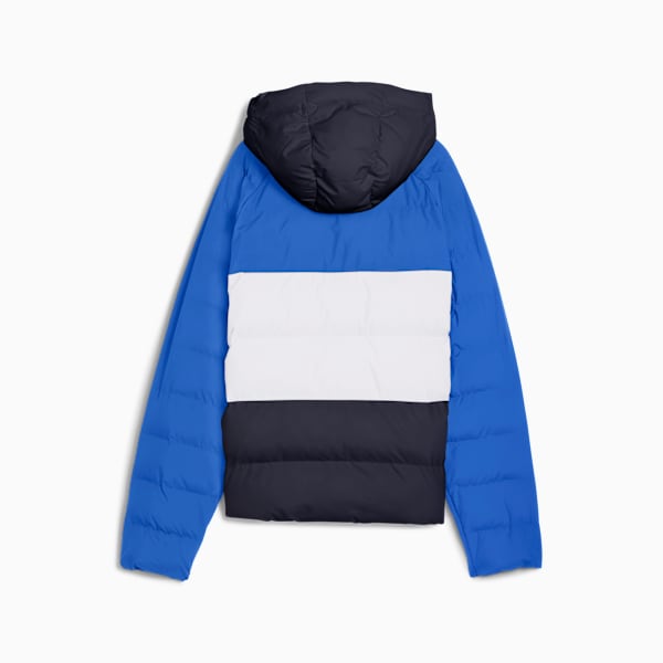 Synthetic Hooded Puffer Jckt Youth, Mountain Blue, extralarge