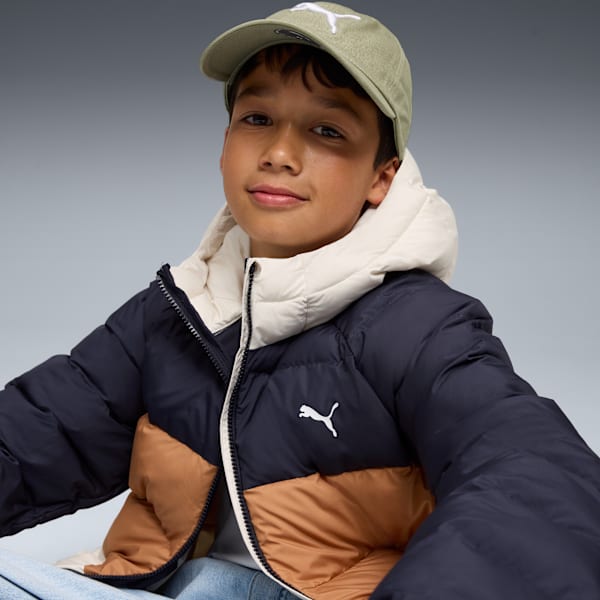 Hooded Puffer Jacket Youth, New Navy, extralarge