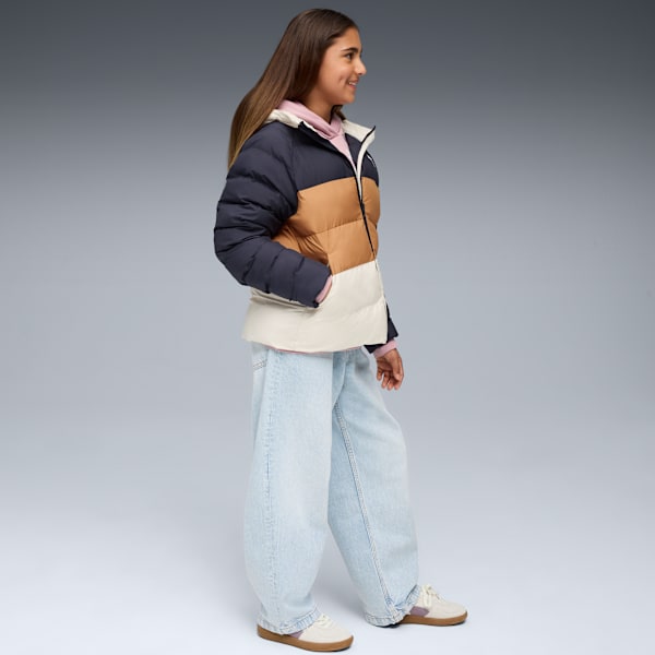 Hooded Puffer Jacket Youth, New Navy, extralarge