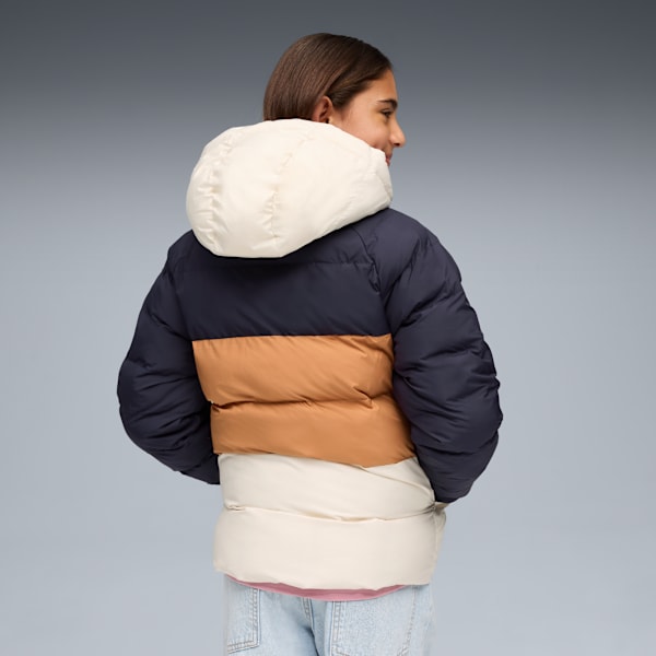 Hooded Puffer Jacket Youth, New Navy, extralarge