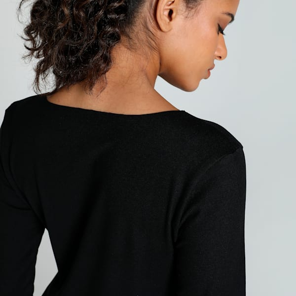 Women's Long Sleeve Thermal Top, PUMA Black, extralarge-IND