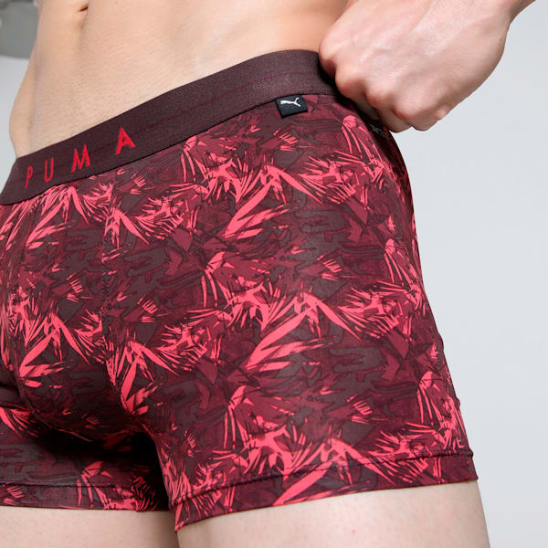 Nyl Men's Printed Trunk, Vineyard Wine-Fudge-Urban Red, extralarge-IND