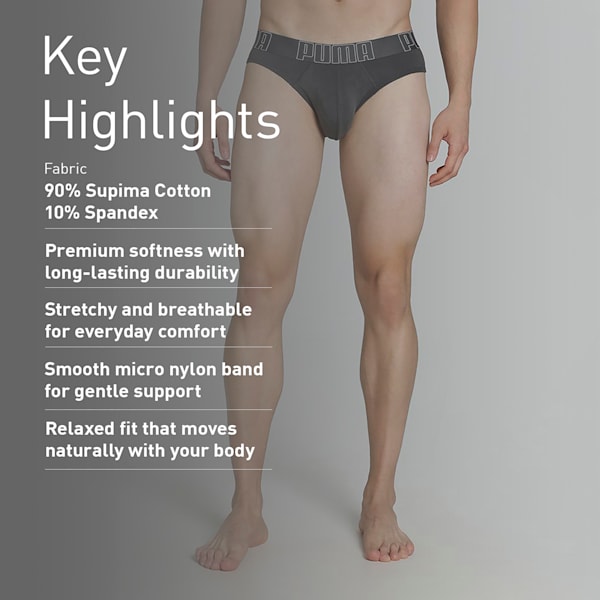 Supima Men's Briefs, Asphalt, extralarge-IND