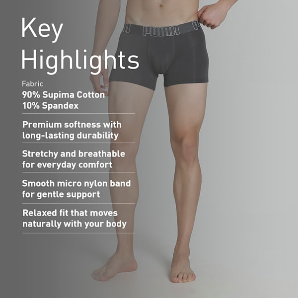 Supima Men's Trunks, Asphalt, extralarge-IND