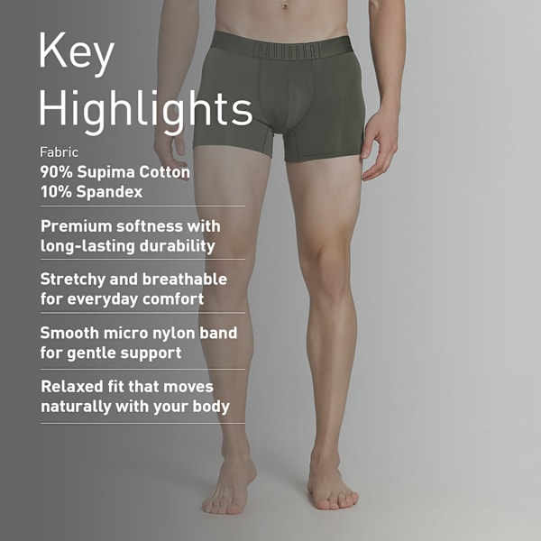 Supima Men's Trunks, Dark Olive, extralarge-IND