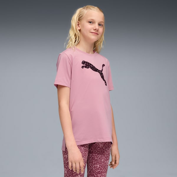 TRAIN ALL DAY Essentials Girls Graphic T-shirt, Poised Pink, extralarge-IND