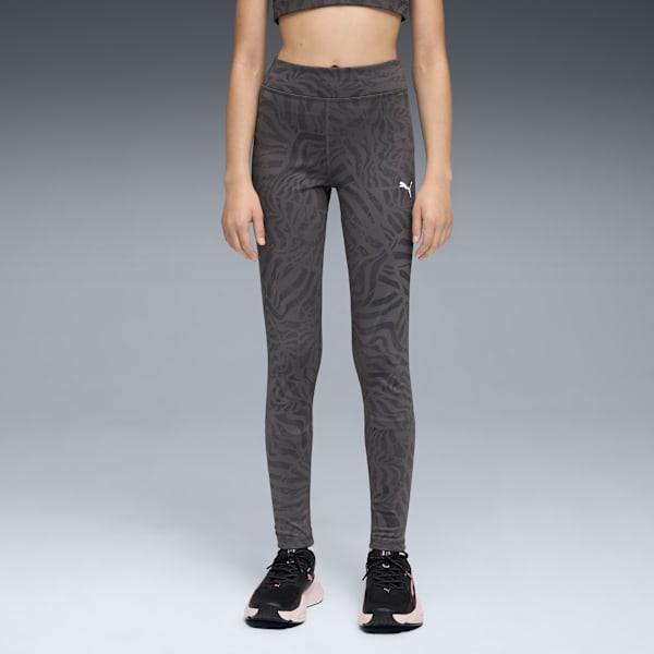 TAD Essentials All-Over Print Tights Youth, PUMA Black, extralarge