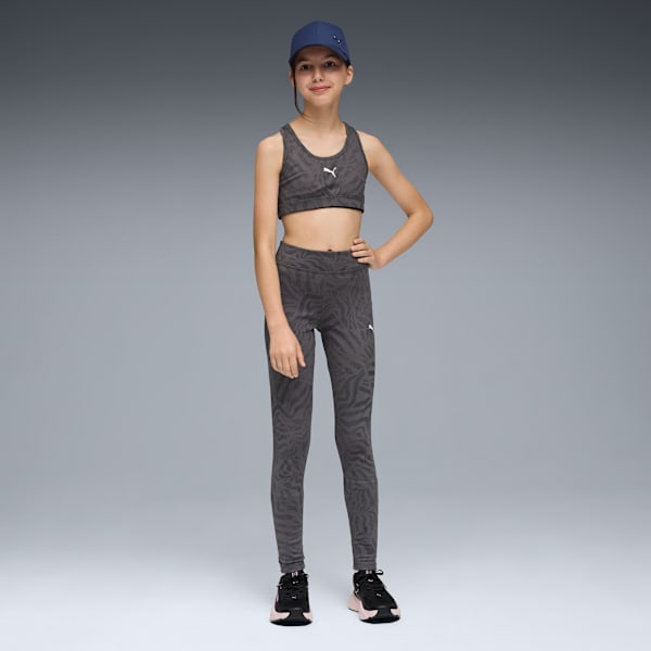 TAD Essentials All-Over Print Tights Youth, PUMA Black, extralarge